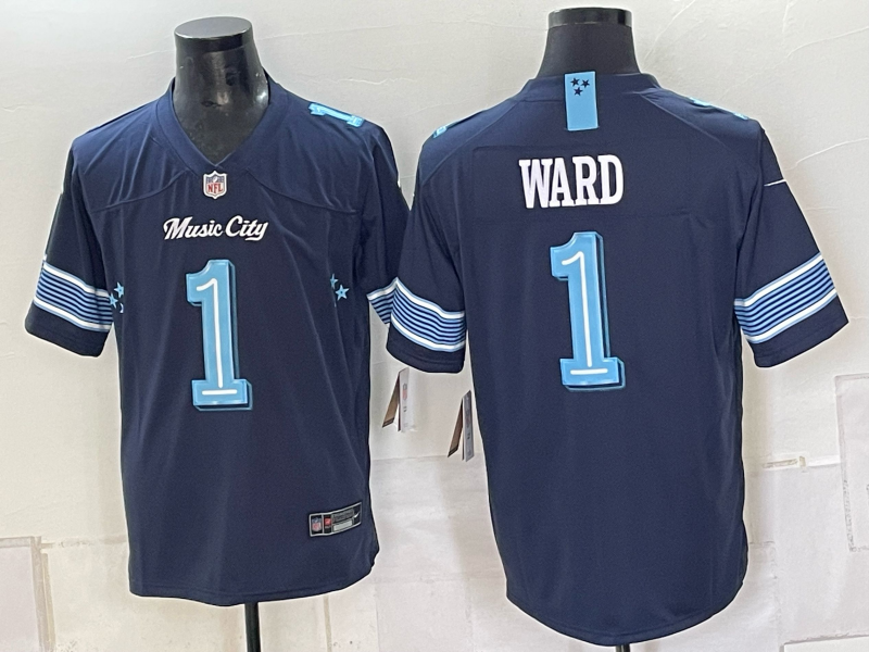 Men Tennessee Titans #1 Ward blue Nike NFL 2026 Rivalries limited Jersey 09240->tennessee titans->NFL Jersey